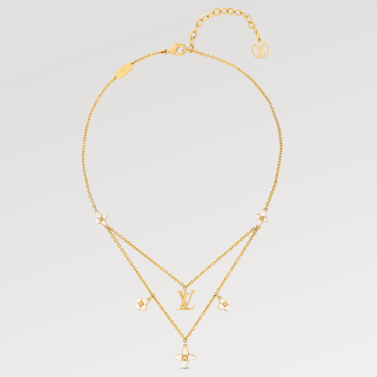 [Royal]FLOWERGRAM GOLD MOP DOUBLE ROW NECKLACE