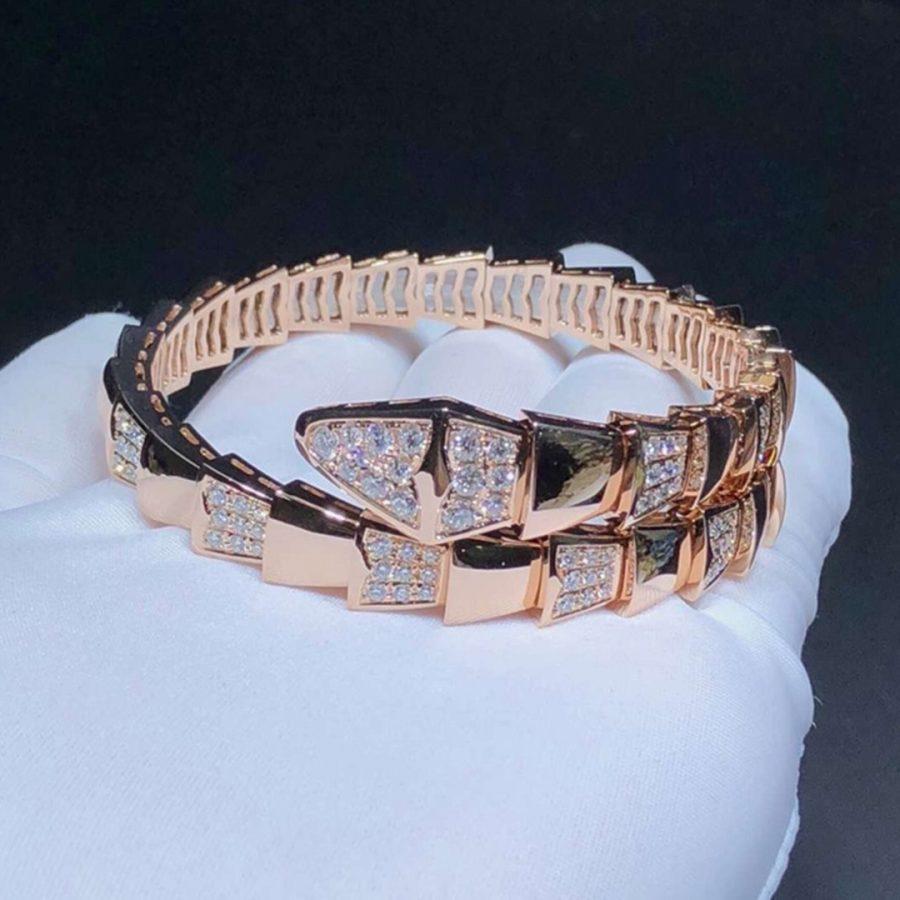 [Royal]SERPENTI WIDE BRACELET PINK GOLD DIAMOND