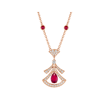 [Royal]DREAM NECKLACE CARNELIAN DIAMOND PINK GOLD