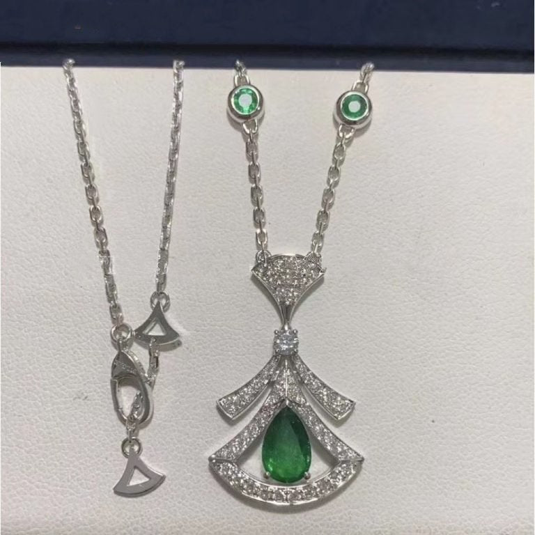 [Royal]DREAM NECKLACE MALACHITE DIAMOND SILVER