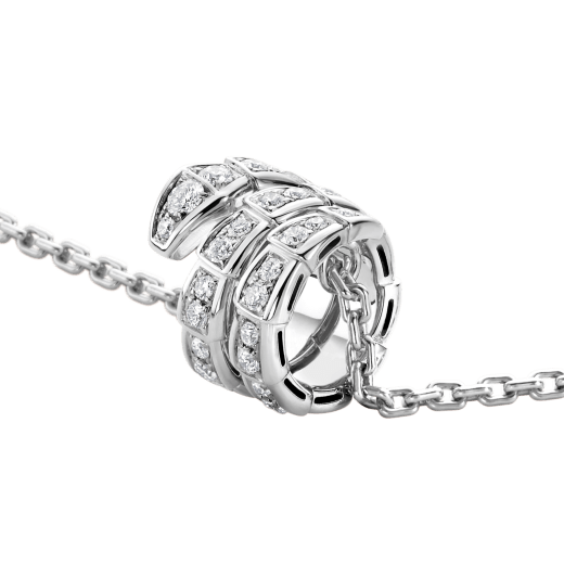 [Royal]SERPENTI  NECKLACE DOUBLE RING DIAMOND