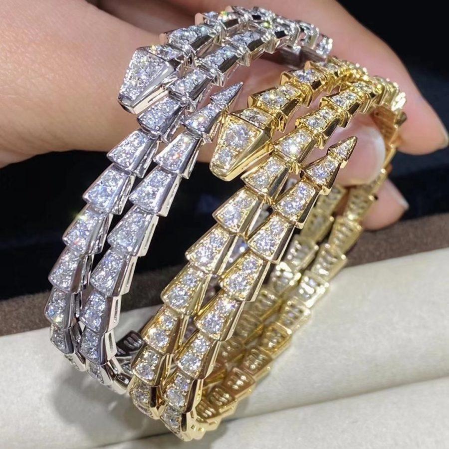 [Royal]SERPENTI BRACELET GOLD DIAMOND DOUBLE ROW