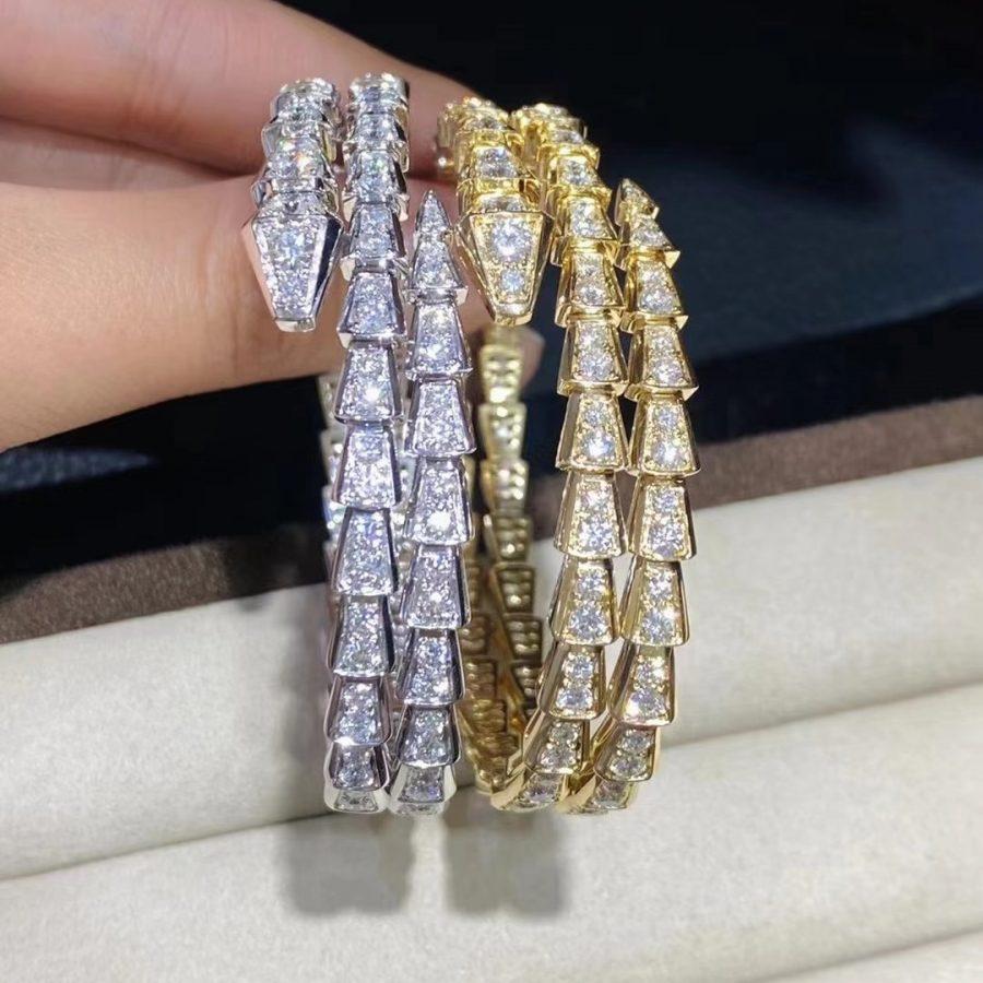 [Royal]SERPENTI BRACELET GOLD DIAMOND DOUBLE ROW