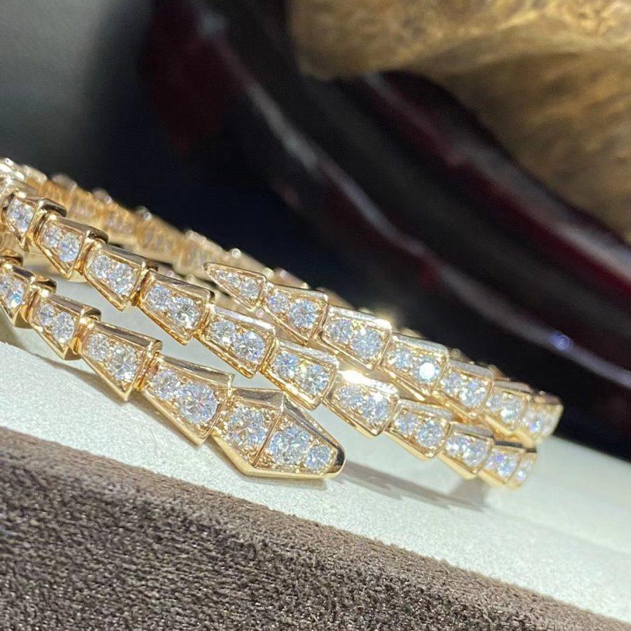 [Royal]SERPENTI BRACELET GOLD DIAMOND DOUBLE ROW