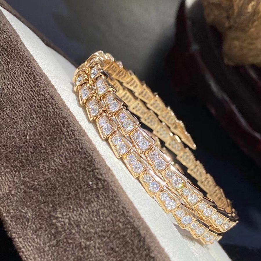 [Royal]SERPENTI BRACELET GOLD DIAMOND DOUBLE ROW