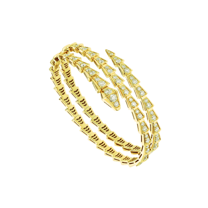 [Royal]SERPENTI BRACELET GOLD DIAMOND DOUBLE ROW