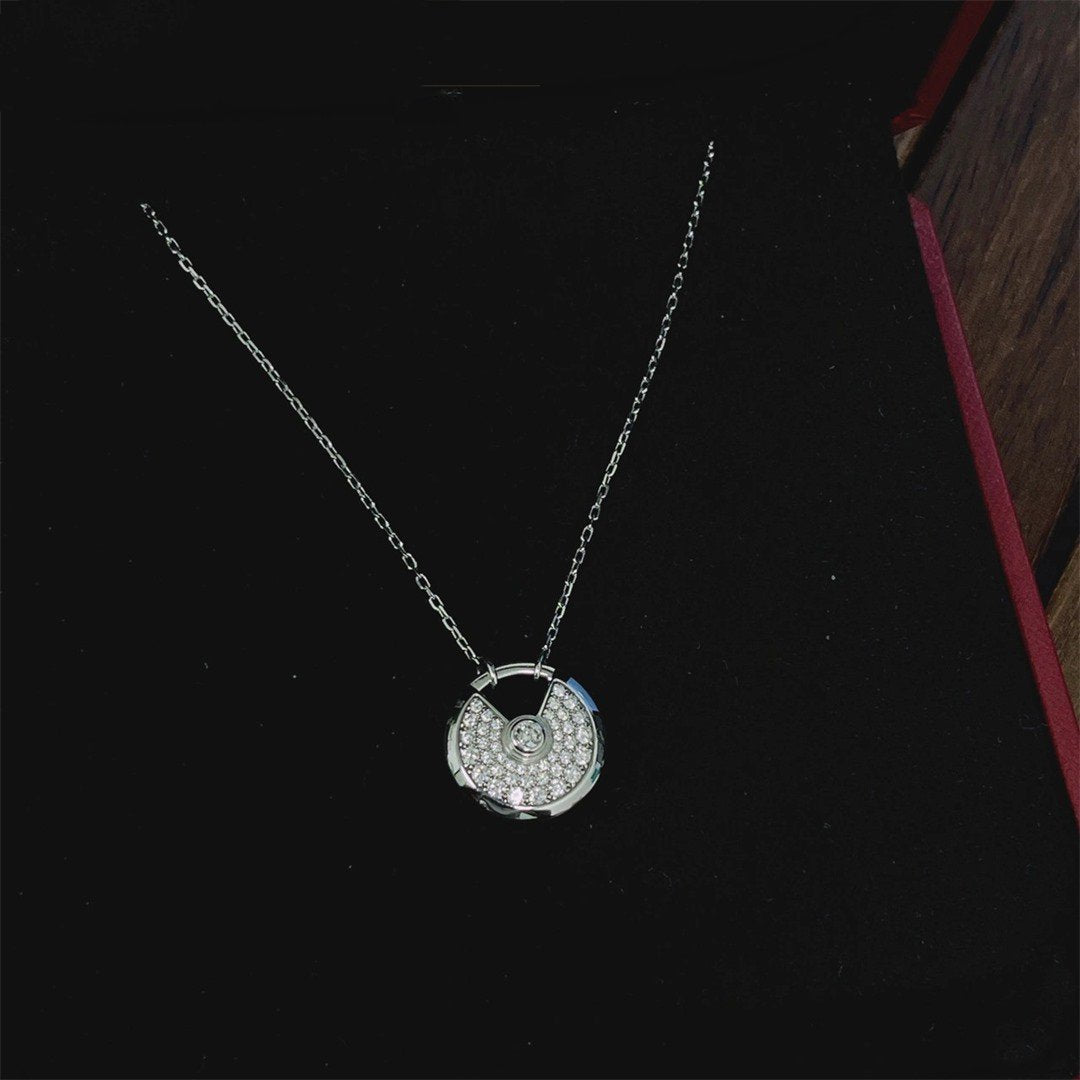 [Royal]AMULETTE SILVER FULL DIAMOND NECKLACE