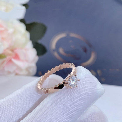 [Royal]BEE LOVE RING PINK GOLD 1 DIAMOND