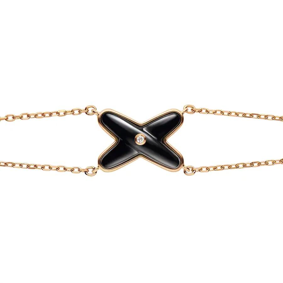 [Royal]JEUX BRACELET ONYX PINK GOLD 1 DIAMOND