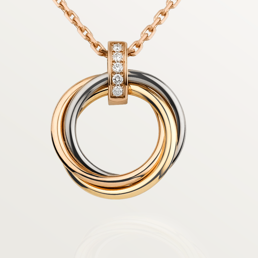 [Royal]TRINITY NECKLACE GOLD  DIAMONDS