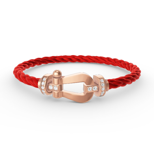 [Royal]FORCE LARGE HORSESHOE HALF DIAMOND BRACELET ROSE GOLD