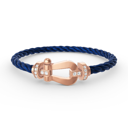 [Royal]FORCE LARGE HORSESHOE HALF DIAMOND BRACELET ROSE GOLD