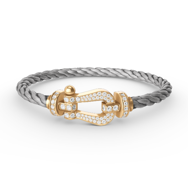 [Royal]FORCE LARGE HORSESHOE FULL DIAMOND BRACELET GOLD