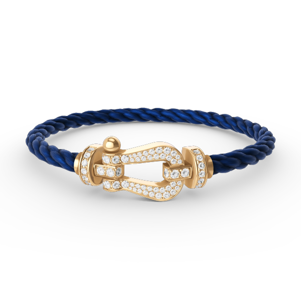 [Royal]FORCE LARGE HORSESHOE FULL DIAMOND BRACELET GOLD