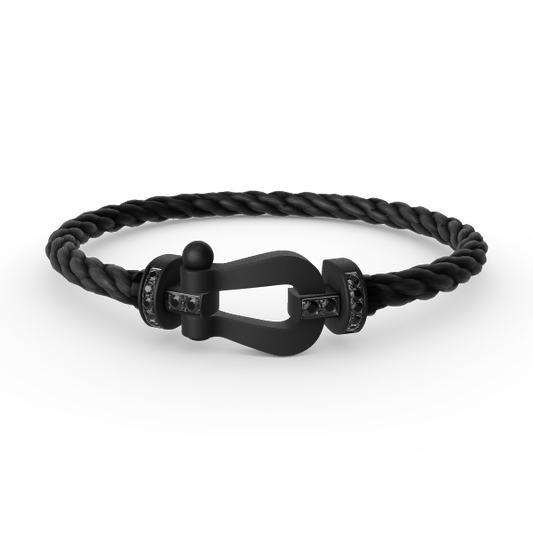 [Royal]FORCE LARGE SERIES HORSESHOE BLACK SAMURAI BRACELET