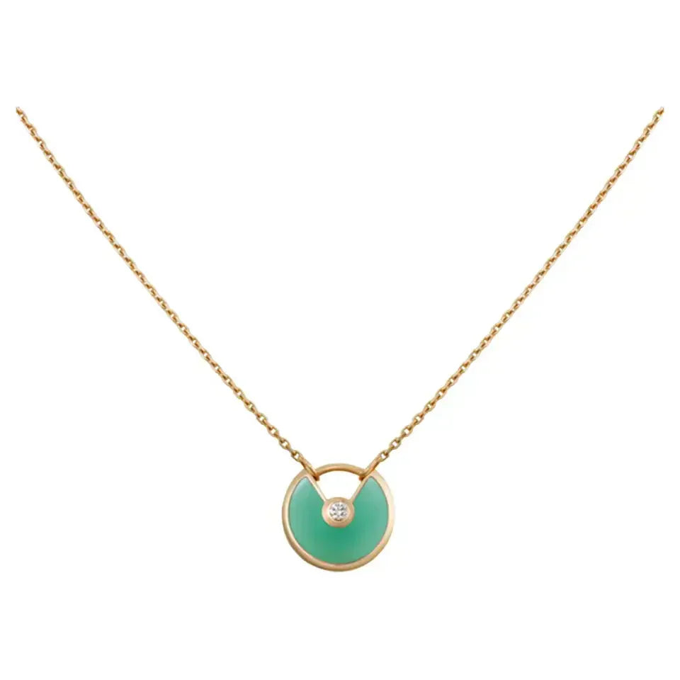 [Royal]AMULETTE GOLD MALACHITE NECKLACE