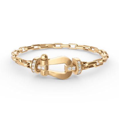 [Royal]FORCE LARGE HORSESHOE CLASP  METAL BRACELET