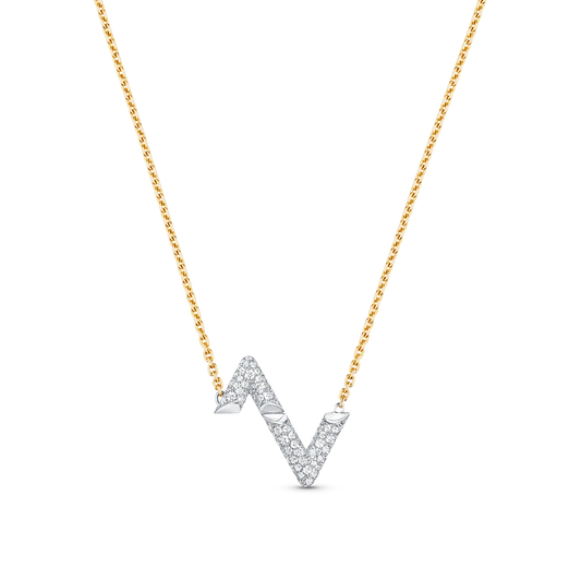 [Royal]VOLT SILVER DIAMOND PEDANT NECKLACE