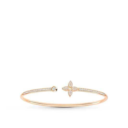 [Royal]IDYLLE PINK GOLD OPEN BRACELET DIAMOND PAVED