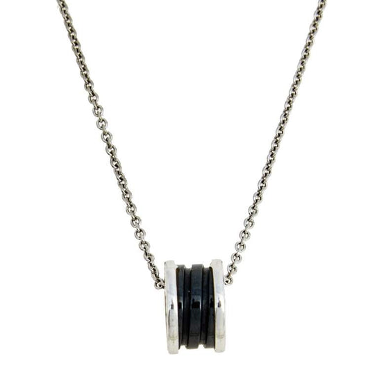 [Royal]ZERO 1 BLACK CERAMIC SILVER NECKLACE