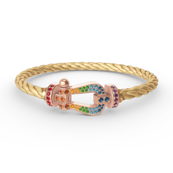 [Royal]FORCE LARGE HORSESHOE  COLORED DIAMOND BRACELET ROSE GOLD