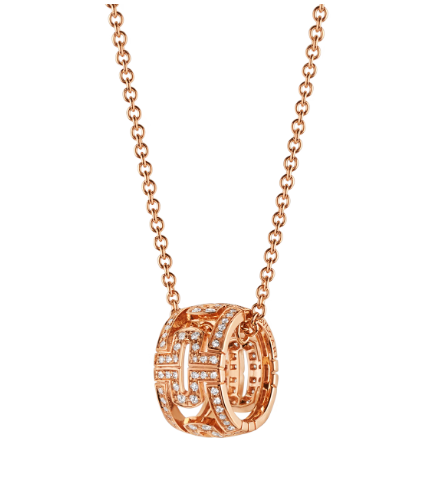 [Royal]PARENTESI NECKLACE PINK GOLD DIAMOND