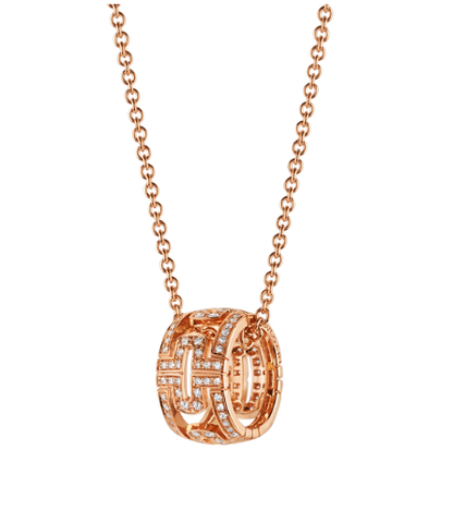 [Royal]PARENTESI NECKLACE PINK GOLD DIAMOND