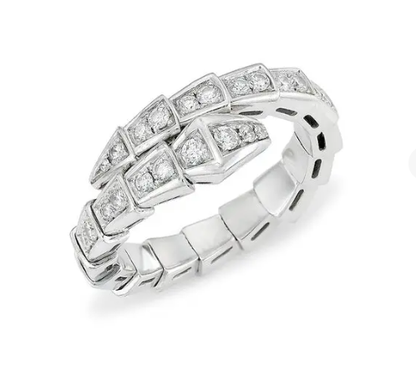 [Royal]SERPENTI RING SILVER DIAMOND PAVED 4MM