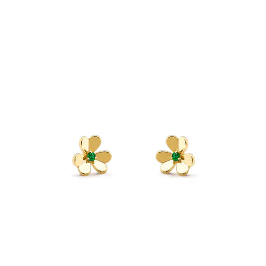 [Royal]FRIVOLE  FLOWER MALACHITE EARRINGS