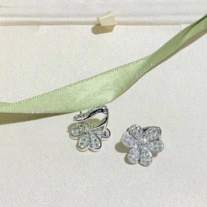 [Royal]FRIVOLE SILVER FLOWER DIAMOND EARRINGS