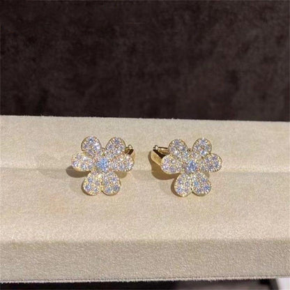 [Royal]FRIVOLE GOLD FLOWER DIAMOND EARRINGS