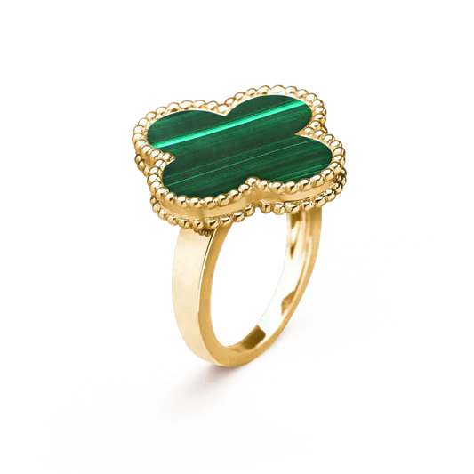 [Royal]CLOVER MALACHITE RING