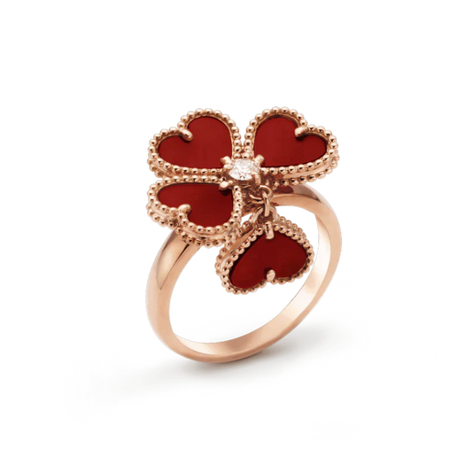 [Royal]SWEET CLOVER CARNELIAN RING