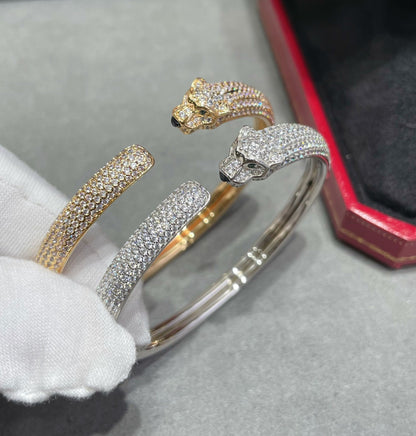 [Royal]PANTHERE FULL DIAMOND OPEN BRACELET