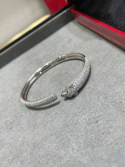 [Royal]PANTHERE FULL DIAMOND OPEN BRACELET