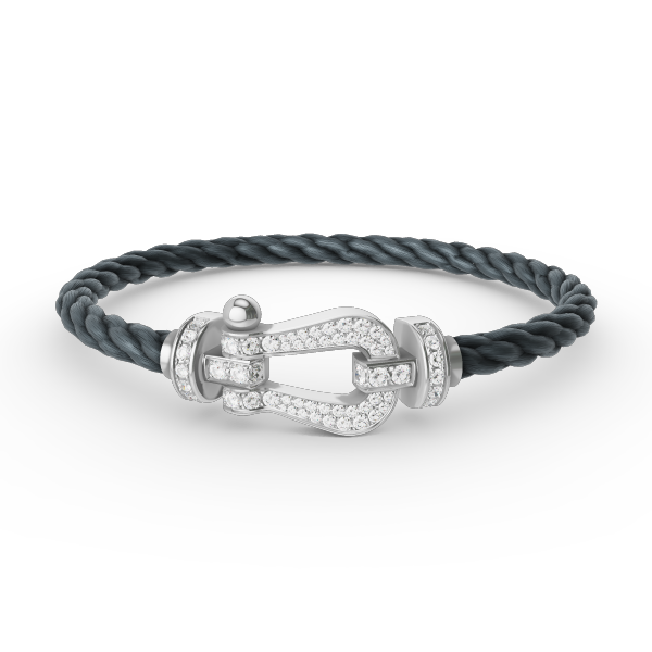 [Royal]FORCE LARGE HORSESHOE FULL DIAMOND BRACELET SILVER