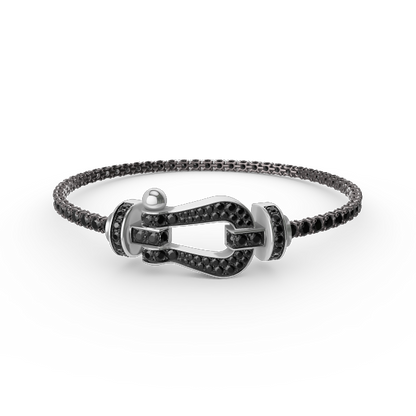 [Royal]FORCE  LARGE HORSESHOE FULL DIAMOND TENNIS BRACELET